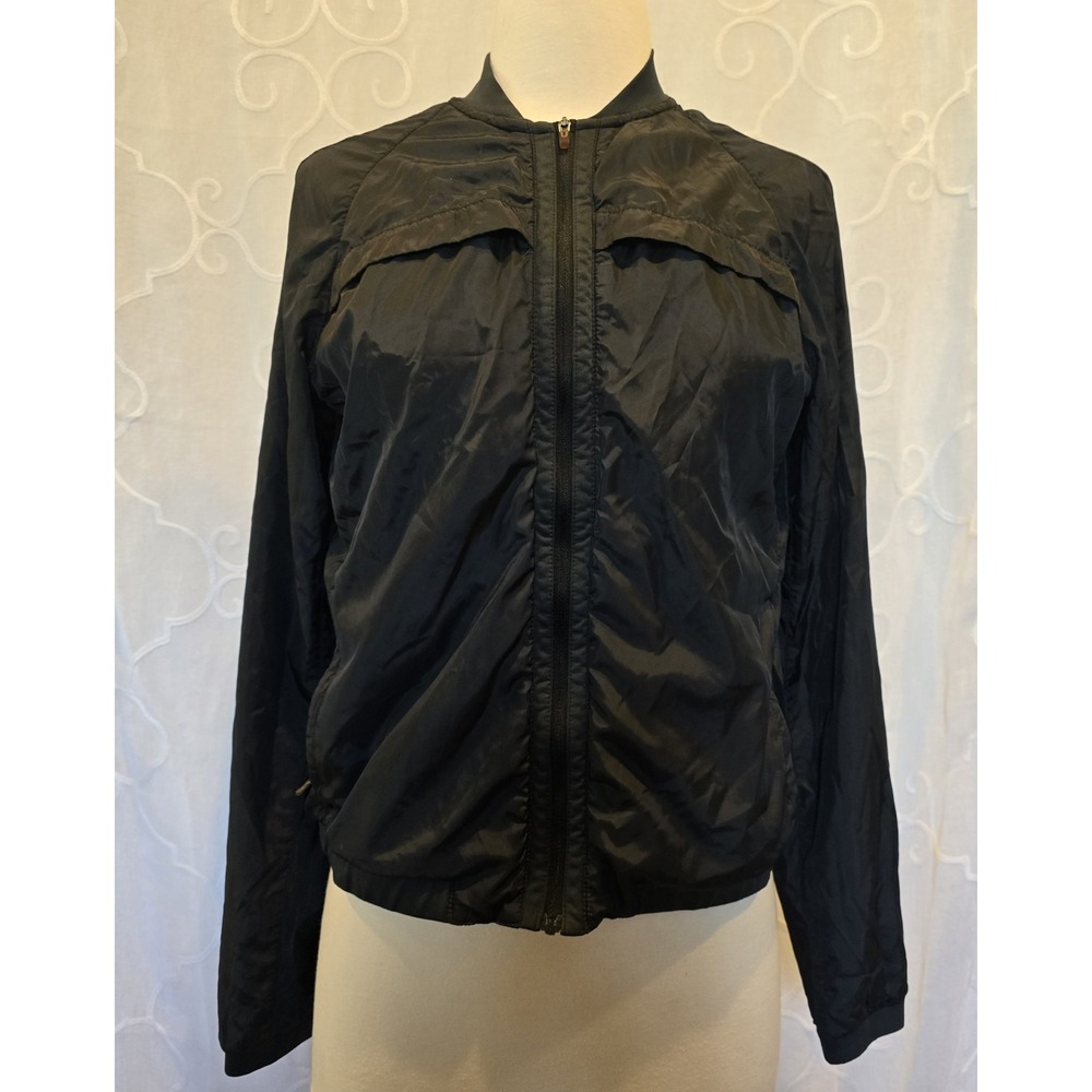 Nike Dri-FIT Running Jacket Women's M Black Full Zip Windbreaker Lightweight